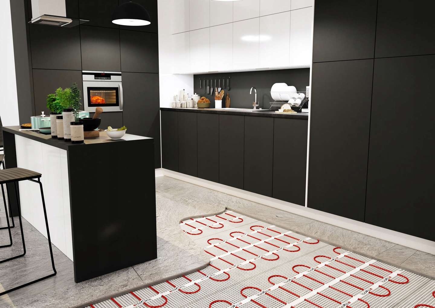 Installation tapis chauffant TERMOFOL
