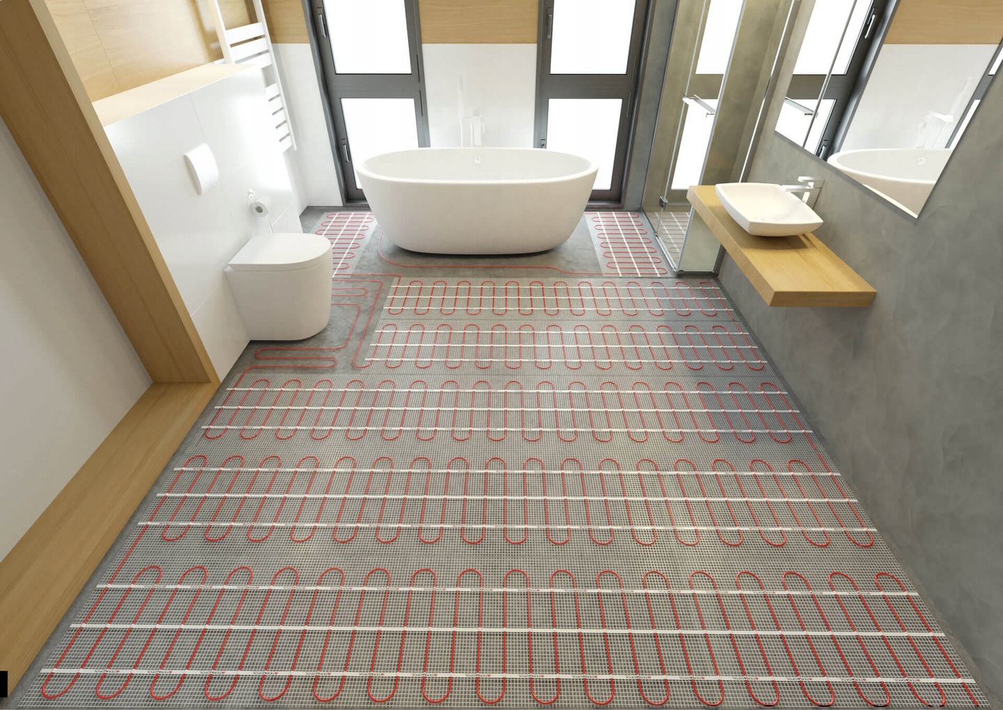 Tapis chauffant montage