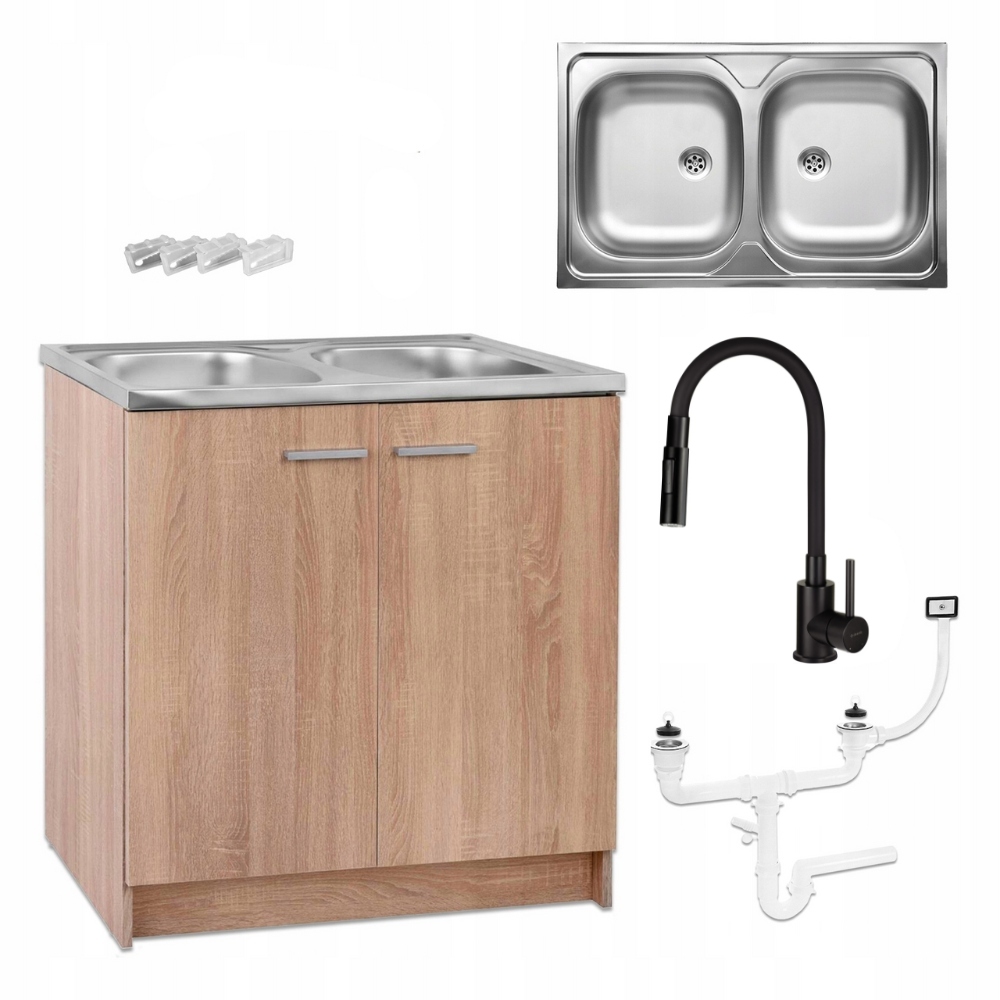 STAMAR meuble cuisine chene sonoma 1