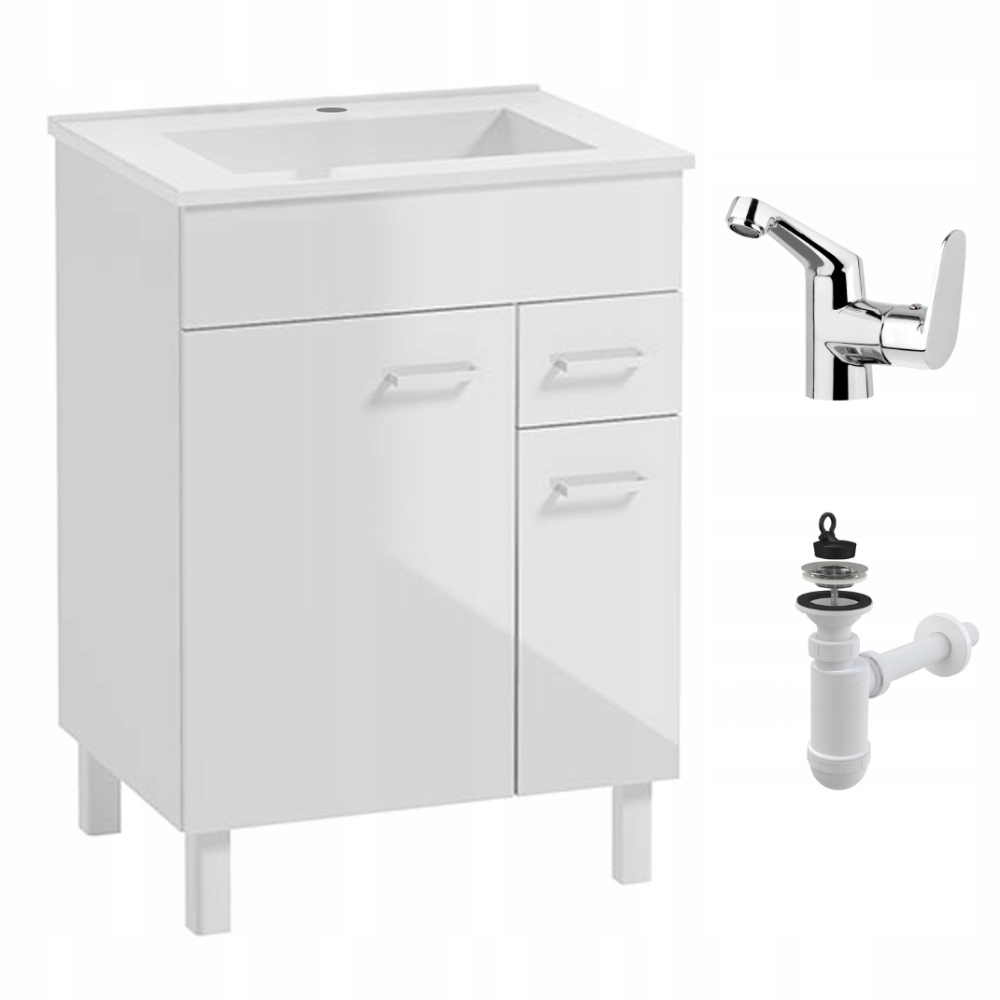 STAMAR meuble salle de bain blanc 1