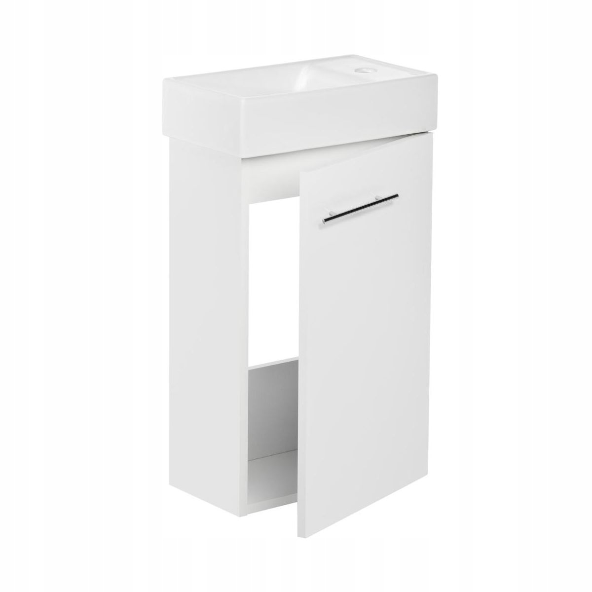 Stamar | Meuble Salle de Bain 50 Slim Blanc brillant - Vue 3