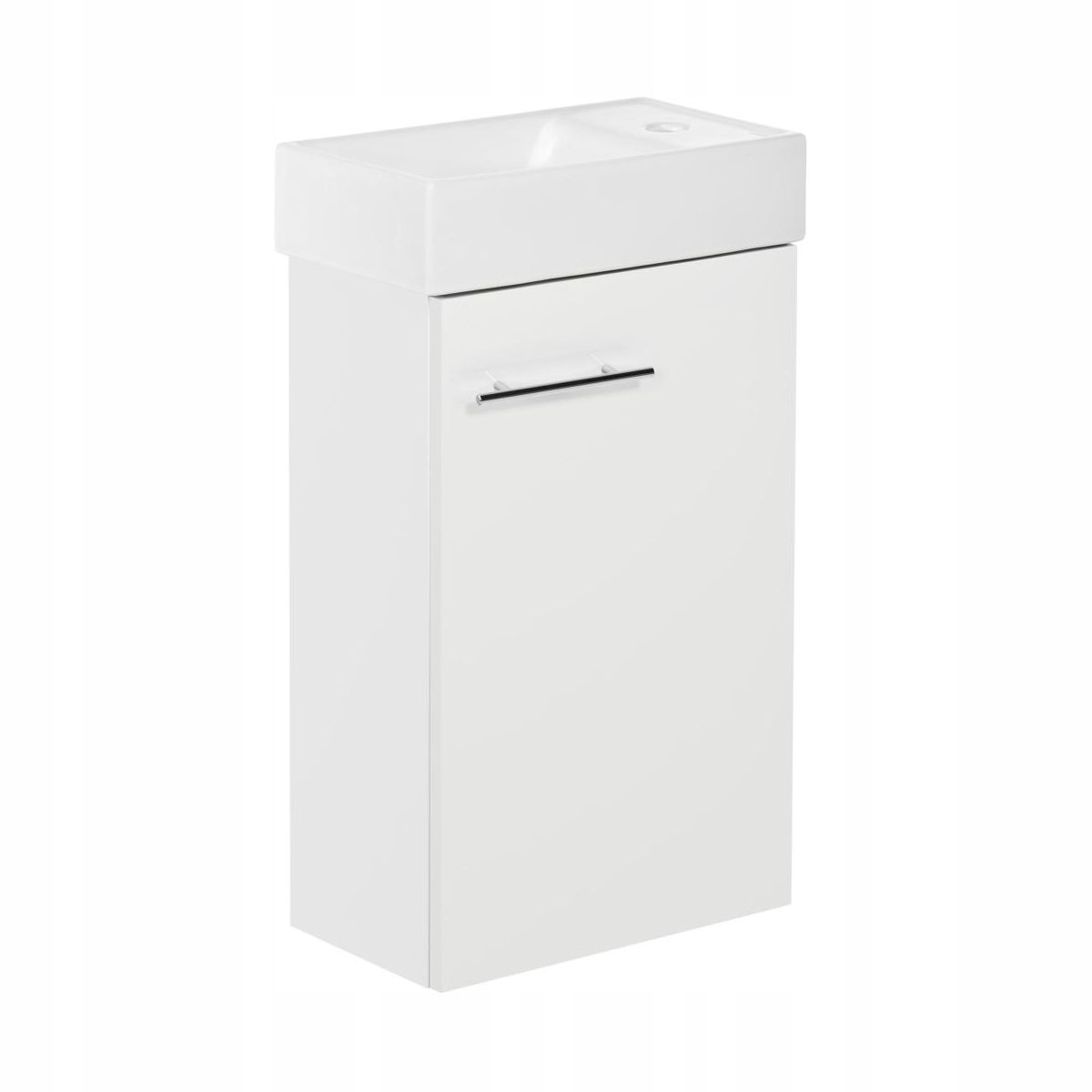 Stamar | Meuble Salle de Bain 50 Slim Blanc brillant - Vue 2
