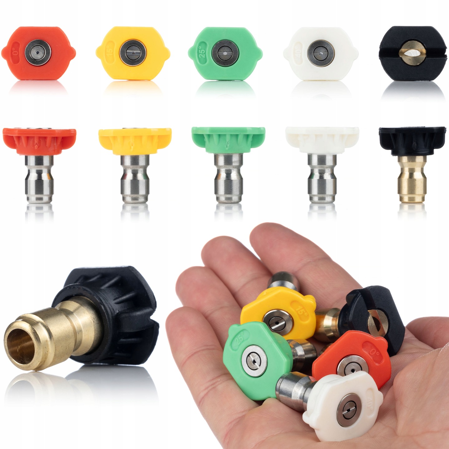 Rosfix Lance Coudée 60cm 15° M22x1.5 – Buse Jet Plat Acier Inoxydable, Poignée Caoutchoutée Compatible Avec Nettoyeur Haute Pression Kärcher HD HDS