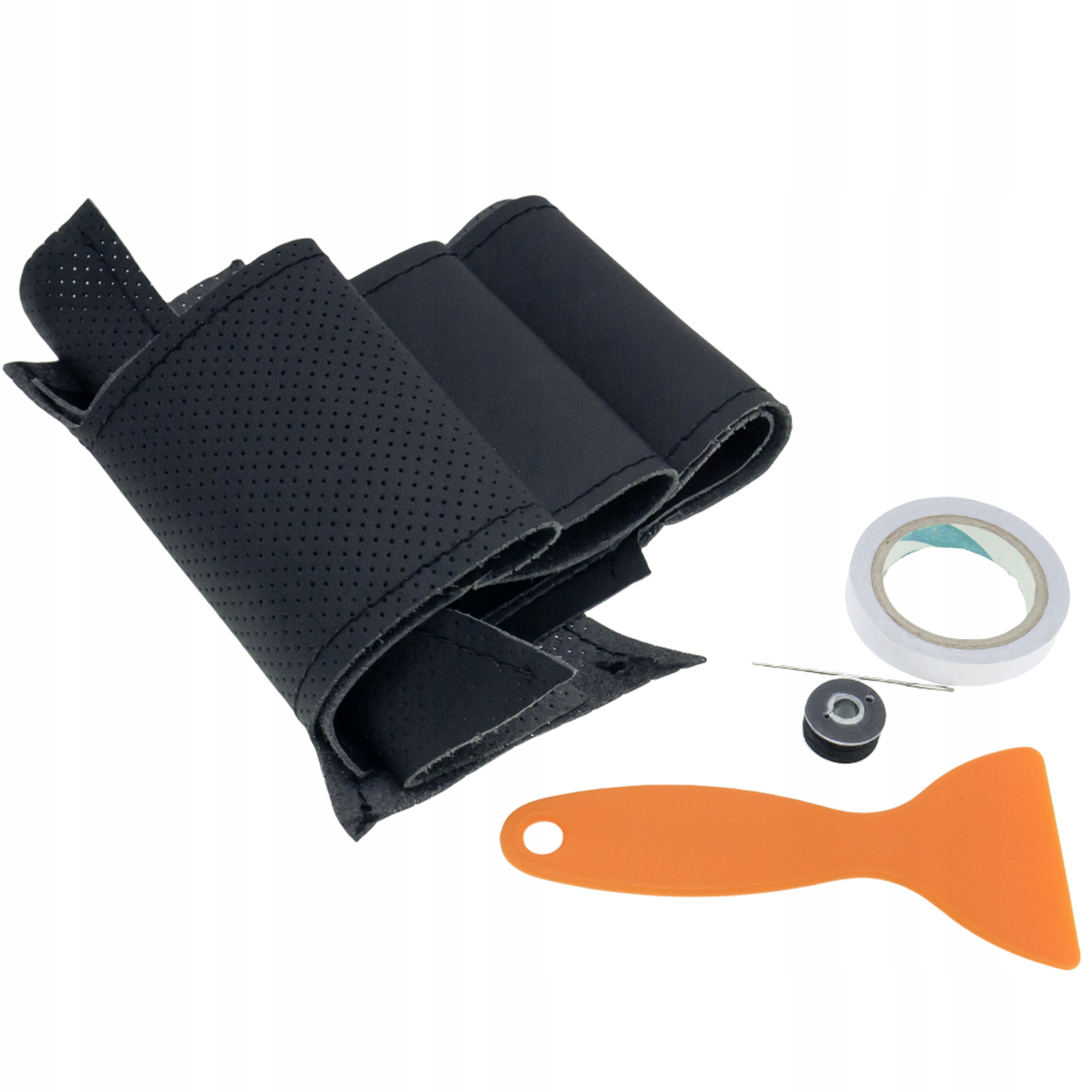 Housse De Volant Cuir Artificiel Pour Peugeot 207, Partner, Expert, Fiat Scudo | Diamètre 38cm | Installation Facile Manchon