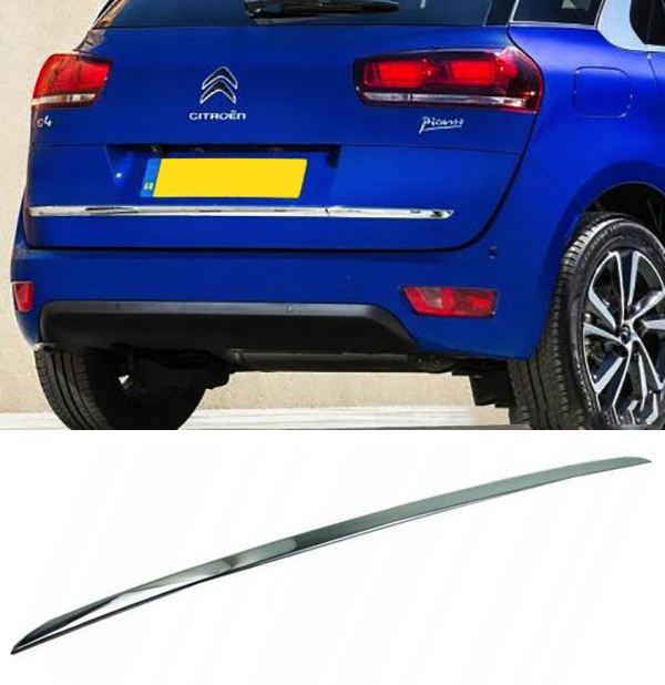 Chrome trunk lid strip assembly