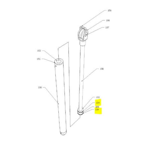 Joint de vérin de levage 60x70x6 - dimensions : diamètre intérieur 60 mm, diamètre extérieur 70 mm, épaisseur 6 mm