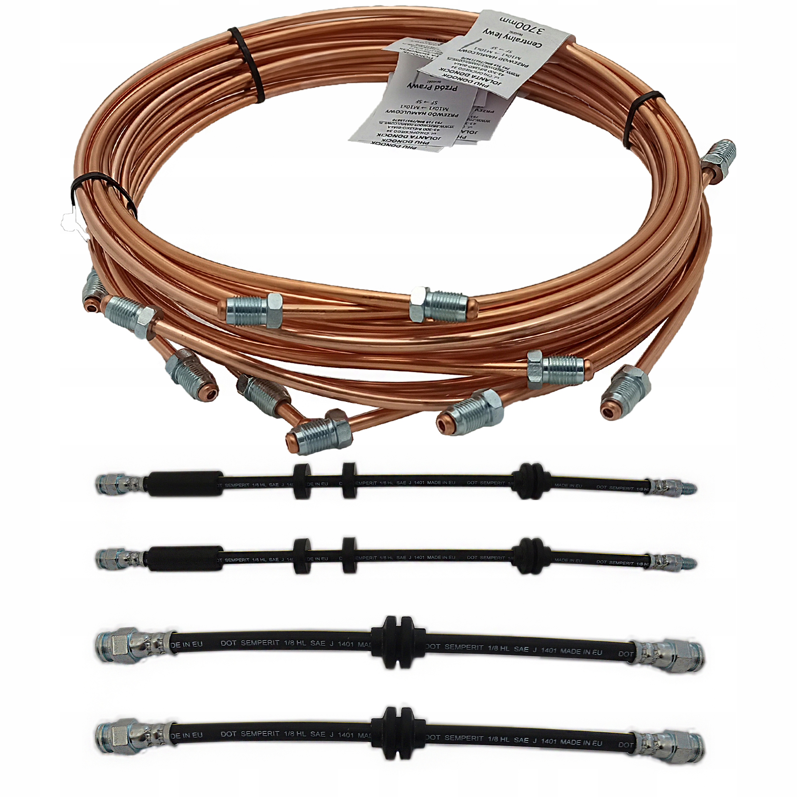 Rotolo Tubo Freno In Rame Flessibile Rivestito - 1/4" X 25 Piedi (7,6 Metri) - Nuovo