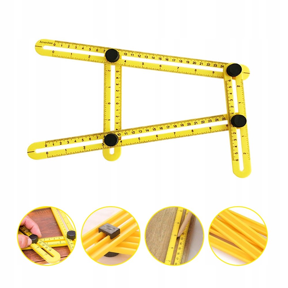 Rapporteur à Angle Réglable 30,5 Cm - équerre Coulissante Avec Niveau - Acier Inoxydable - Pour Mesure Et Traçage - 10
