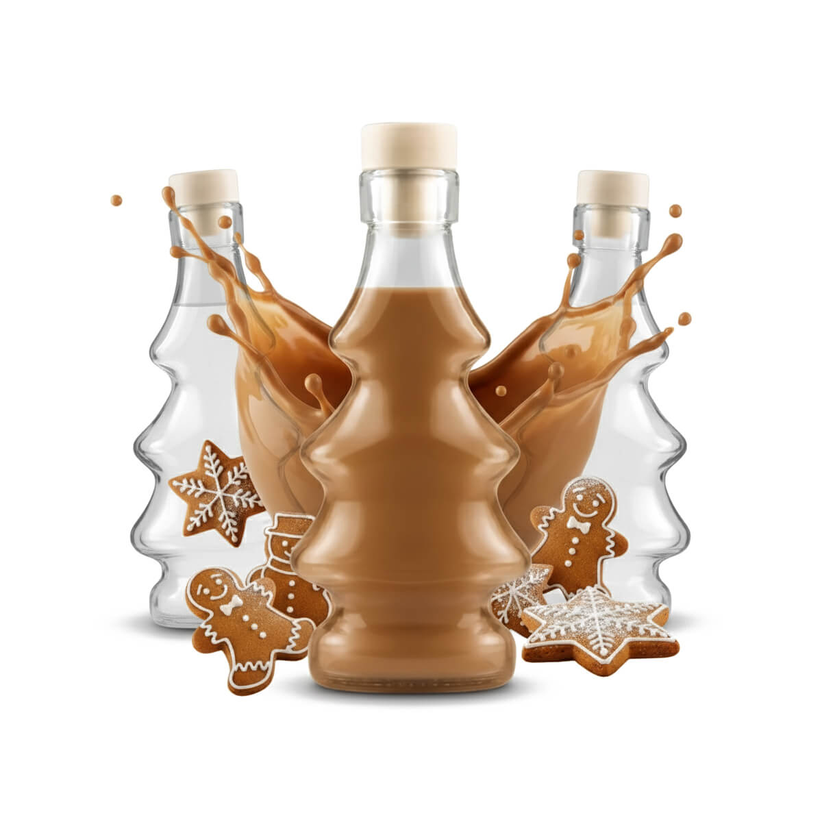 Dimensiones de la botella del árbol de Navidad 3D