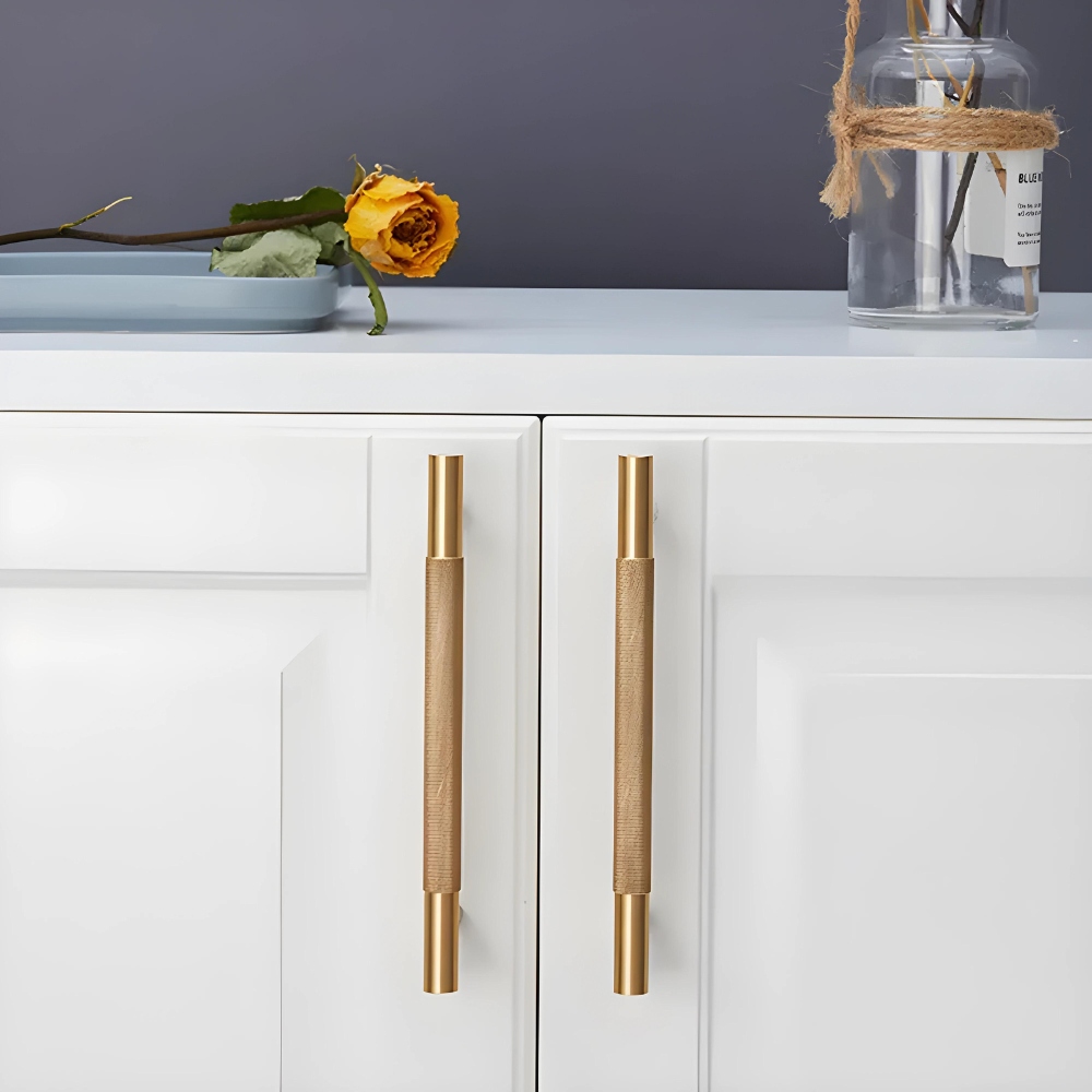 Lot De 6 Poignées De Porte Dorées Brossées – Style Intérieur Moderne – Quincaillerie Facile à Installer