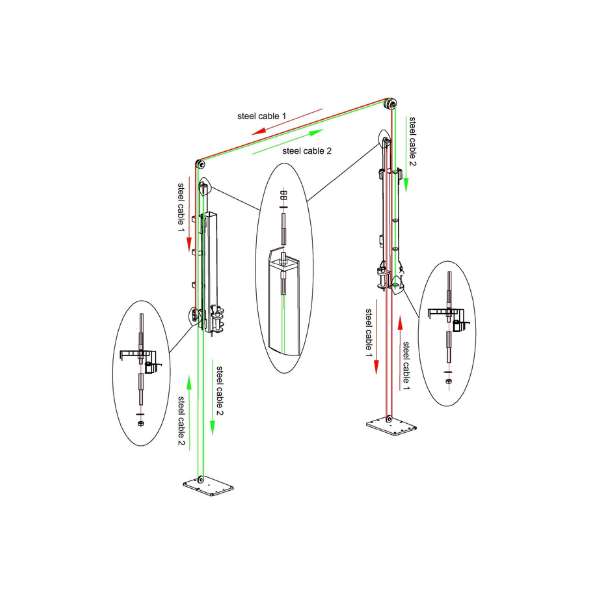 Câble en acier pour palan Evert EE-6264C