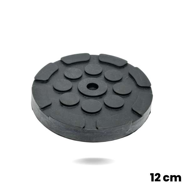 12 cm Hebergummi mit einem Loch - Draufsicht