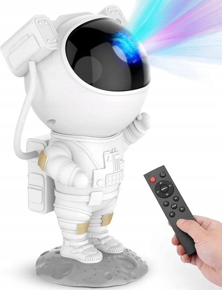 Proiettore Astronauta Luce Notturna da Parete Soffitto Cameretta Con Telecomando