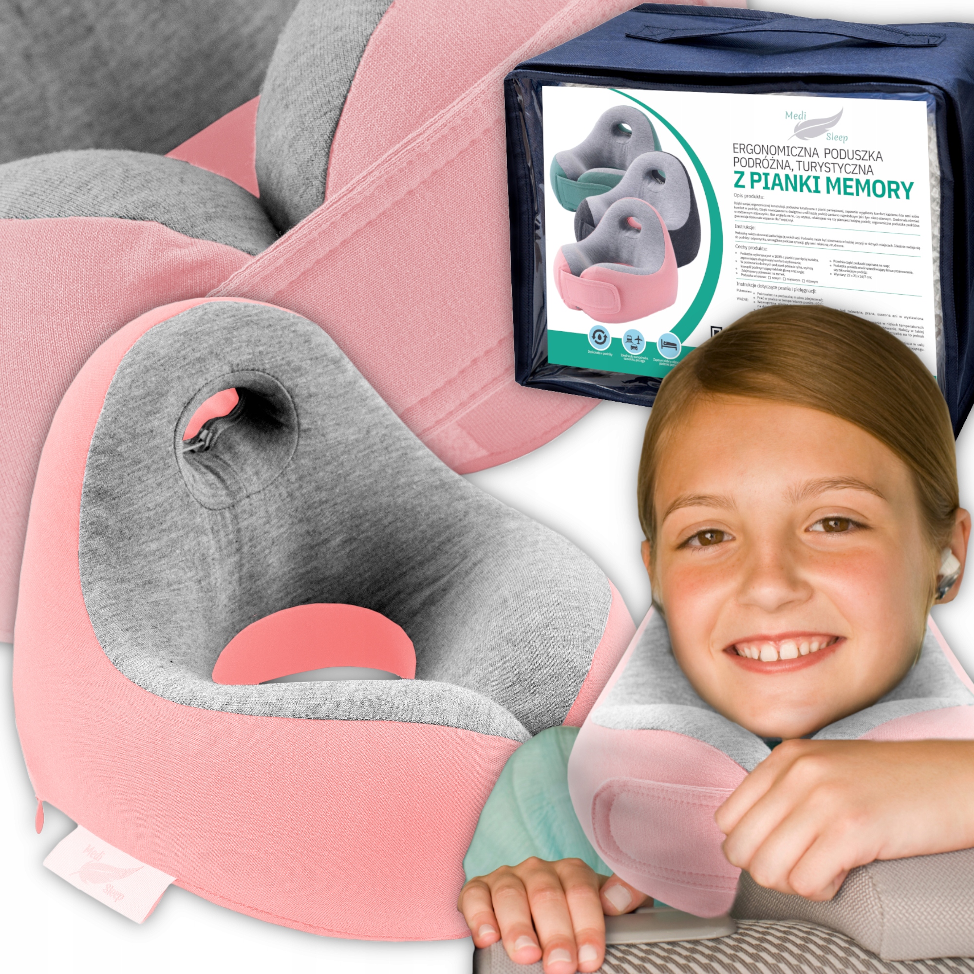Poggiatesta per sedile auto, cuscino di supporto per il collo in memory foam per alleviare il dolore al collo – Cuscino da viaggio morbido a forma di U dal design ergonomico per