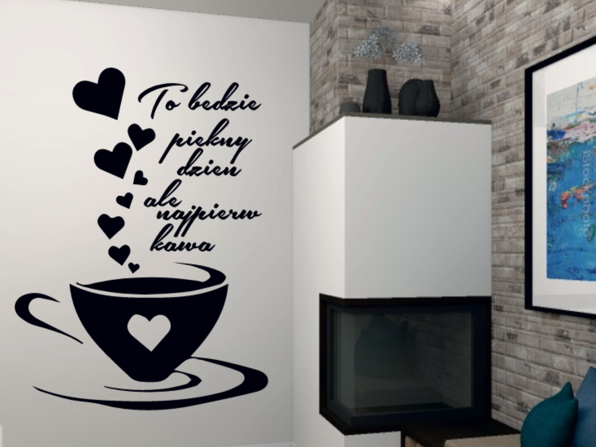 Adesivi Murali Tazza Di Caffè Con Amore Tea Time Drink - Foto 2