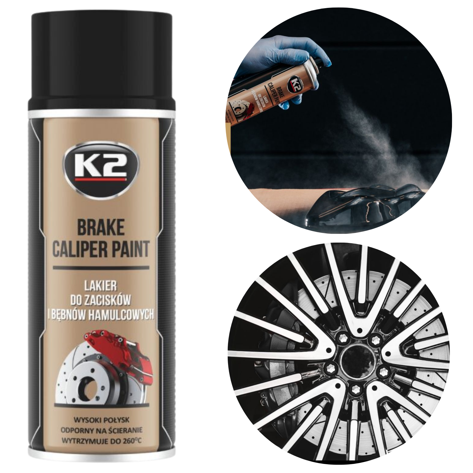K2 Brake Caliper Paint Czarny 400ml - lakier do zacisków