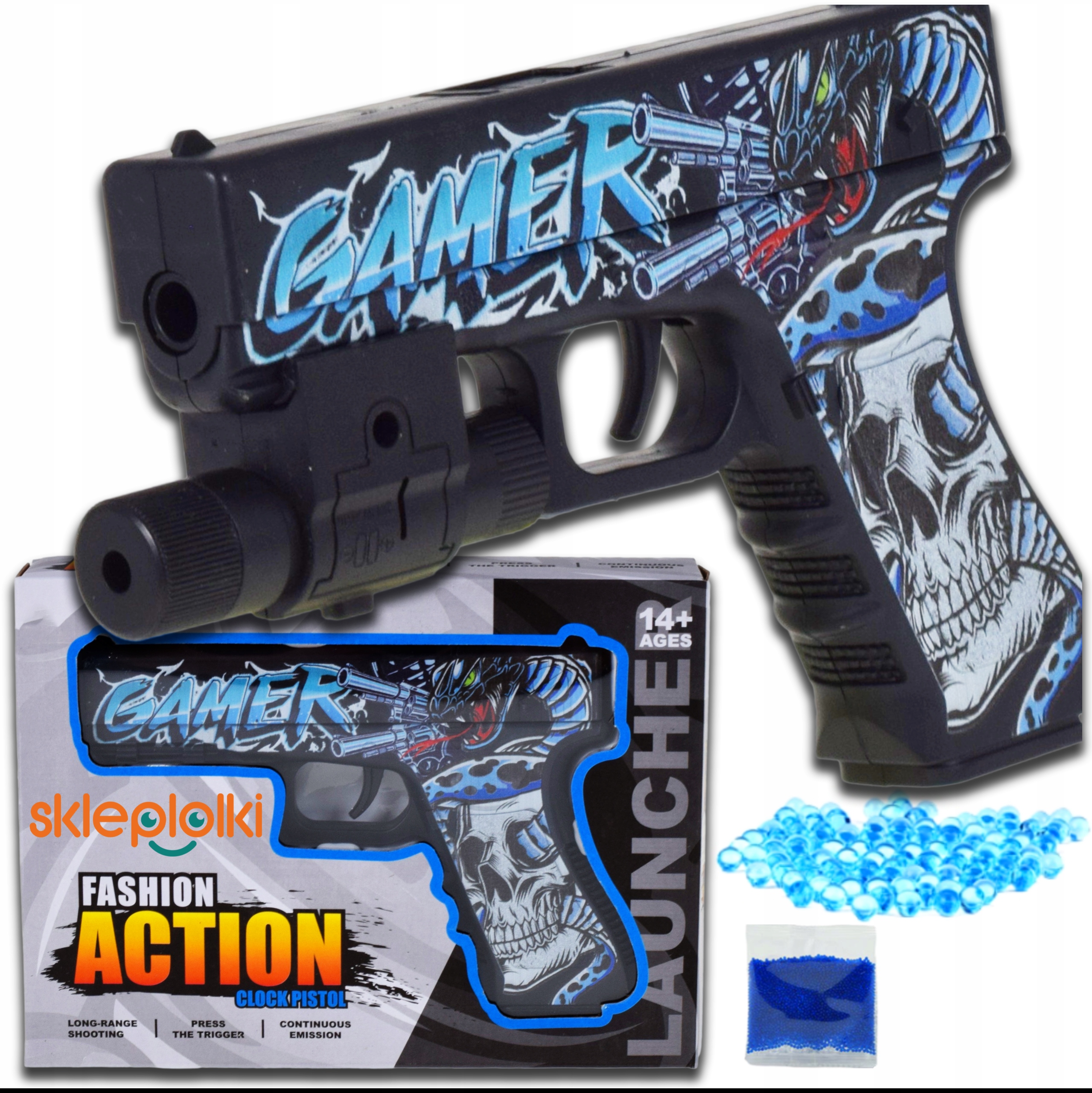 Pistolet Jouet Mousse Blaster Avec 100 Billes Et 3 Chargeurs - Enfant