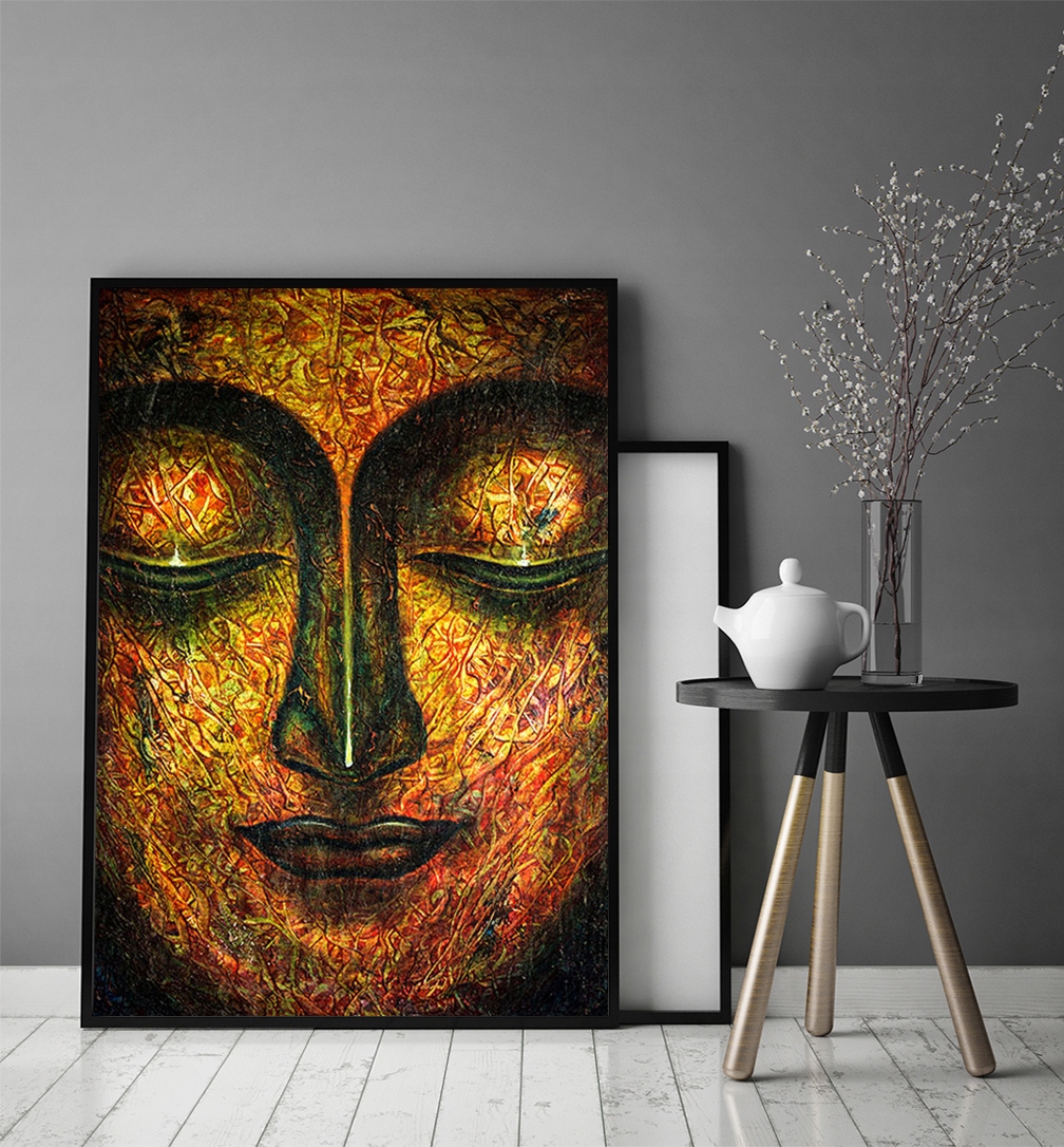 Bild Poster im Rahmen 53x73 cm Buddha P1423