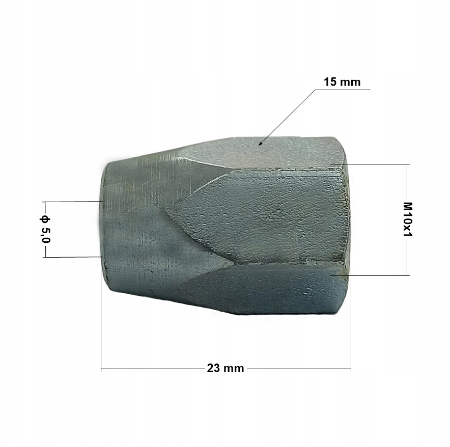 Pieza Final - Tuerca Para Línea De Freno Rígida M10x1 Tubo 4.8 (KPS-15