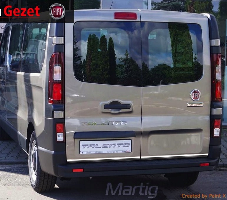 Embellecedores cromados para la tapa del maletero del Fiat Talento