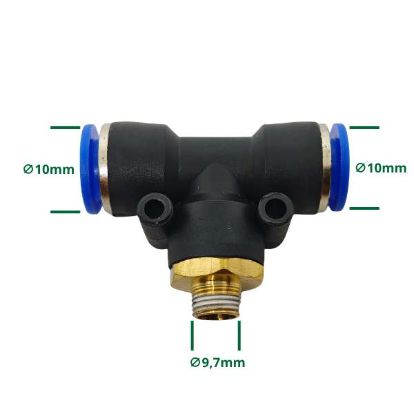 Connecteur pneumatique G9,7 mm / 2 x 10 mm - photo du produit