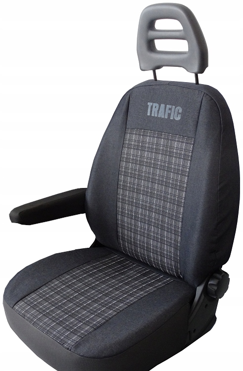 Housses De Siège Sur Mesure Pour Renault Trafic II Van (2001-2014) - Tissu Velours Et Mousse - Compatibles Airbags