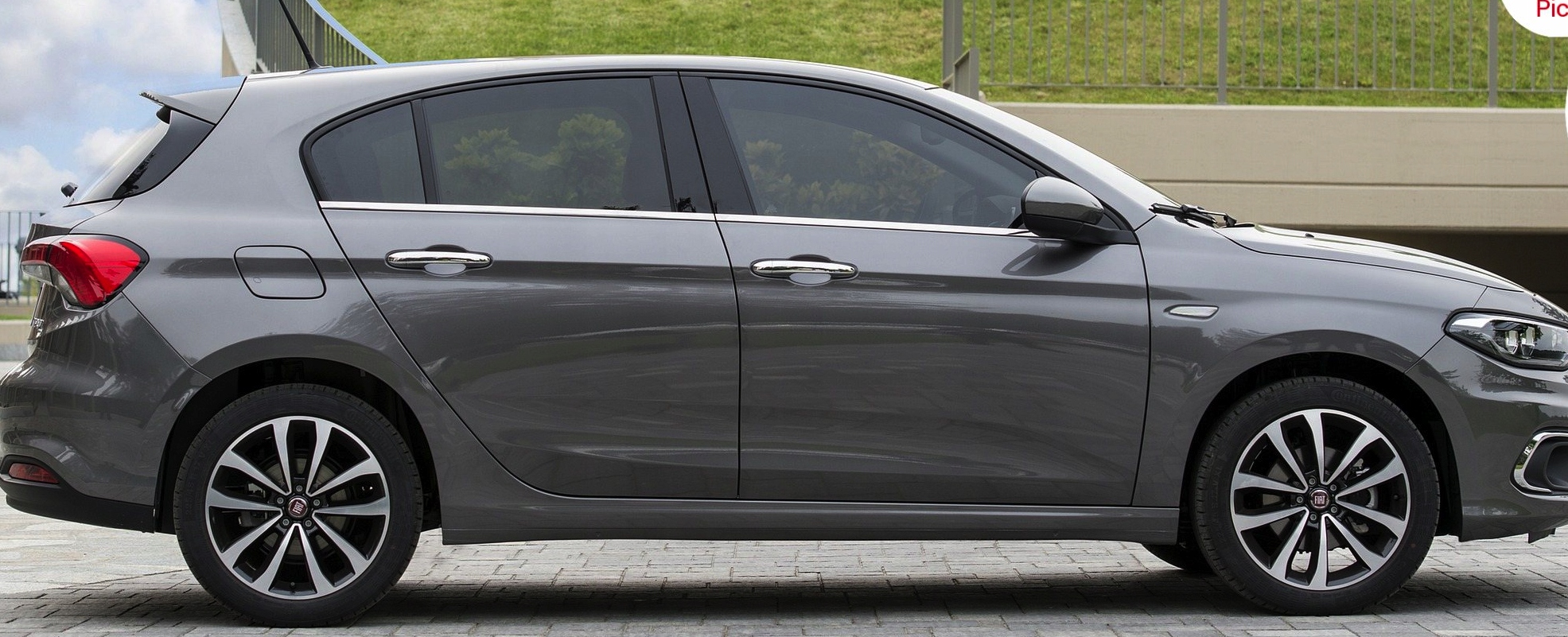 Strisce laterali cromate per Fiat Tipo