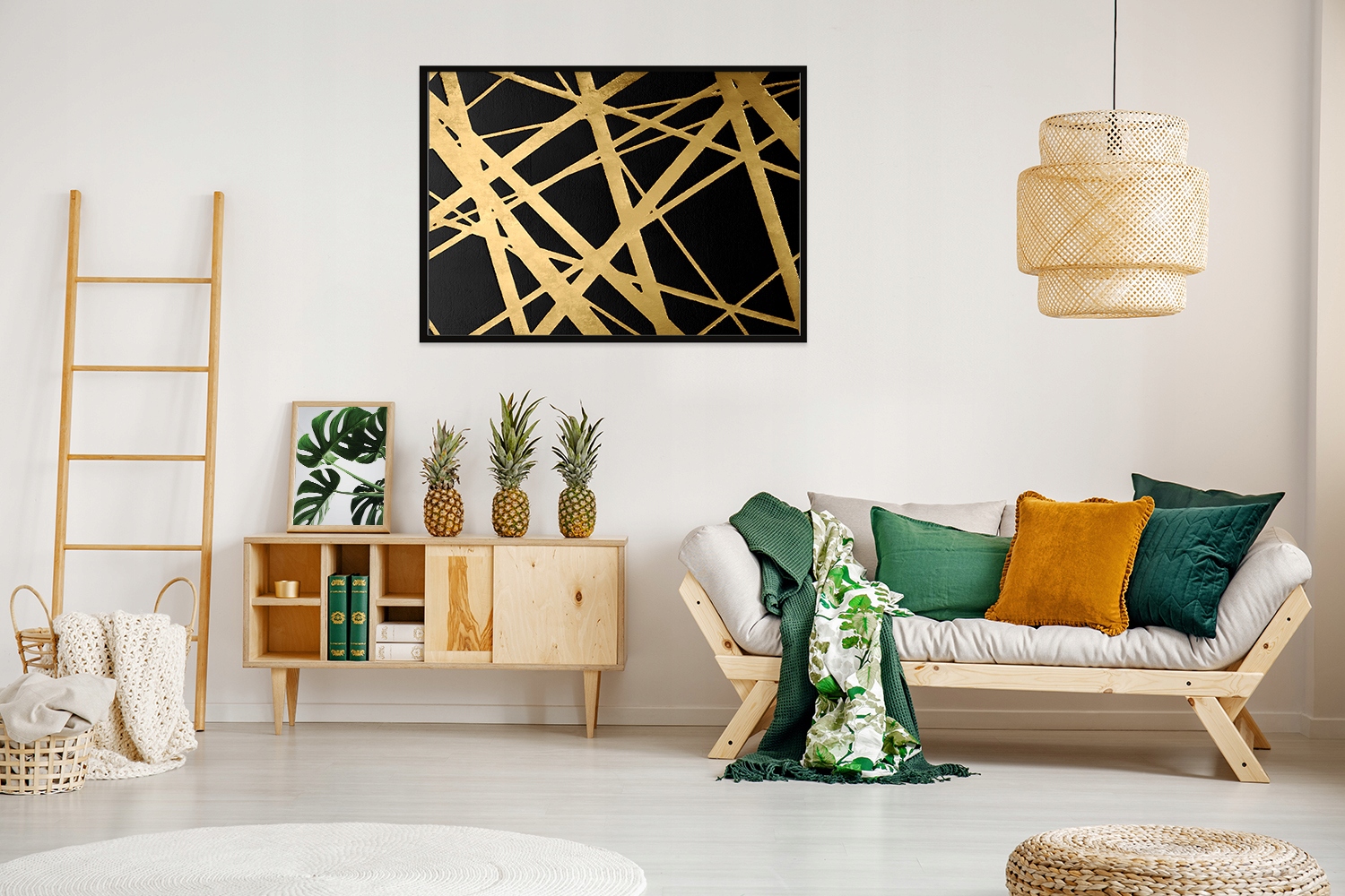 Bildplakat im Rahmen 33x43 cm Gold P1633