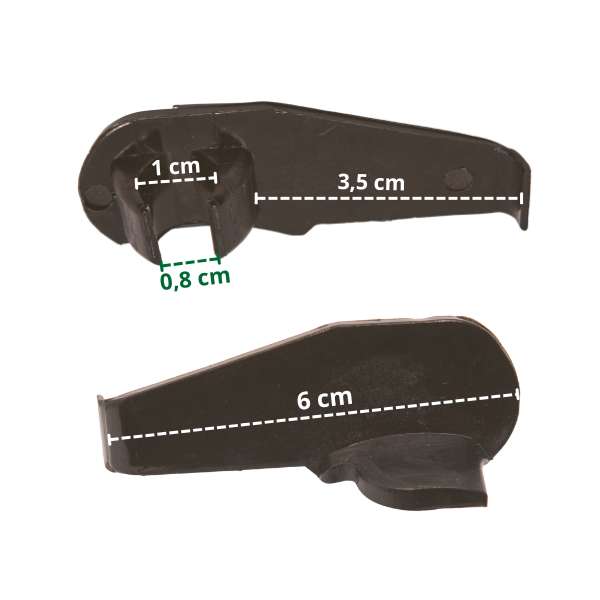 Cache en plastique pour pied de montage type BA - dimensions