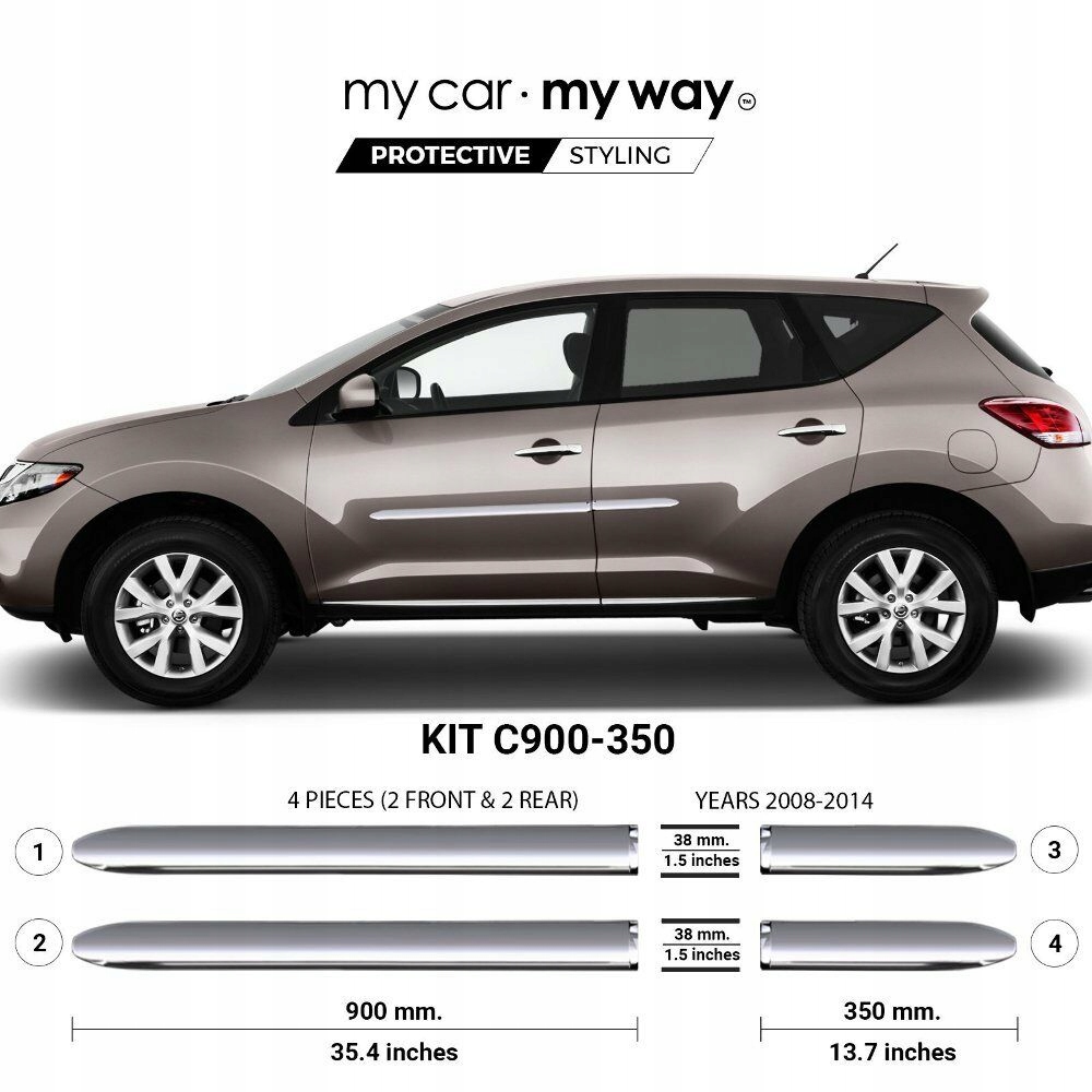 Modanature laterali per Nissan Murano Z51
