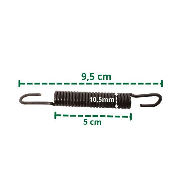 Ressort de traction 9,5 cm / 5 cm / 10,5 mm