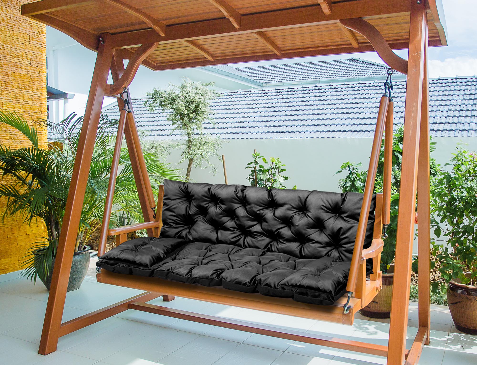 Cuscino impermeabile per panca da giardino e patio, lavabile
