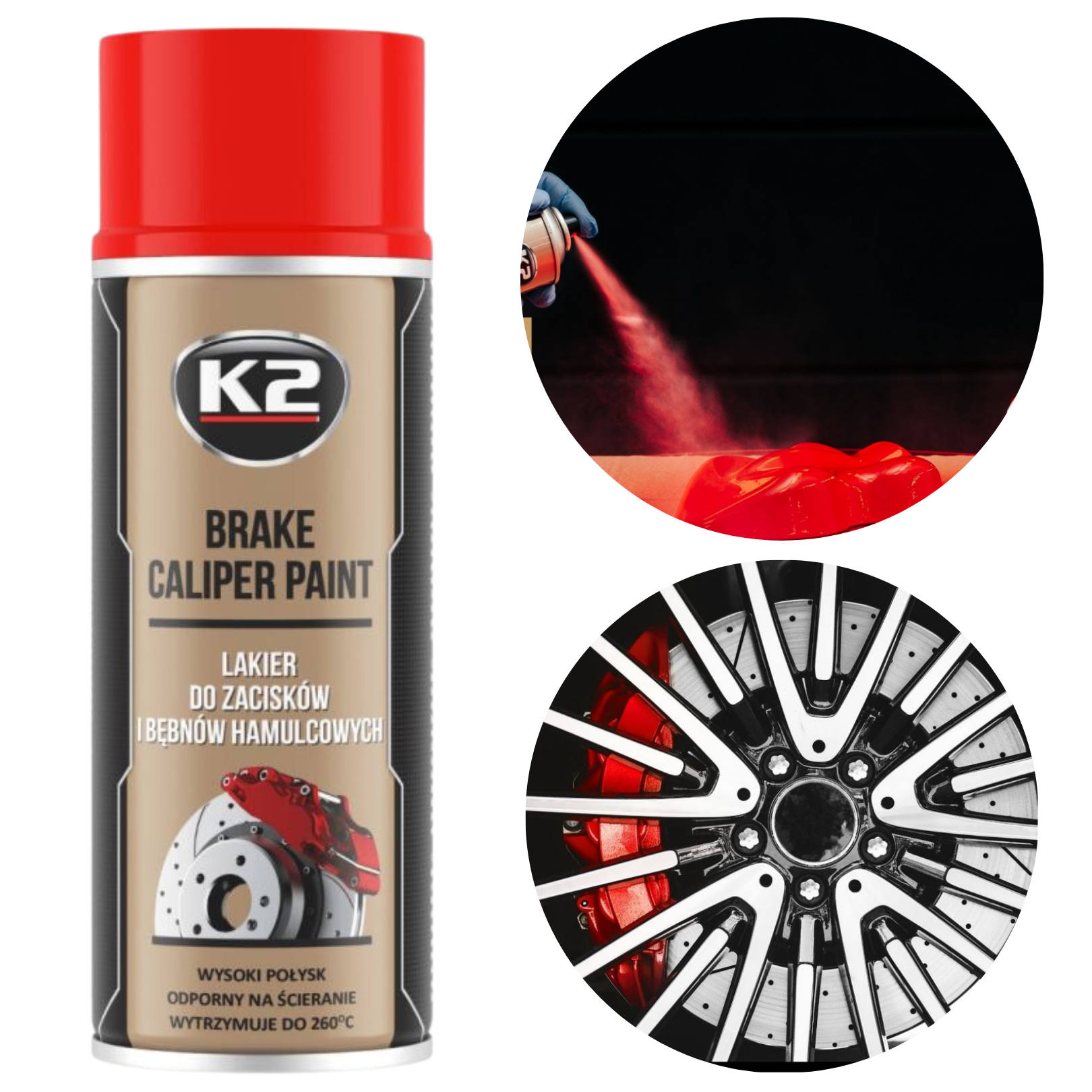 K2 Brake Caliper Paint Czerwony 400ml - lakier do zacisków