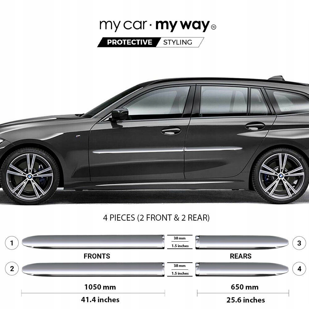 Tiras protectoras cromadas para BMW 3 G21 G81