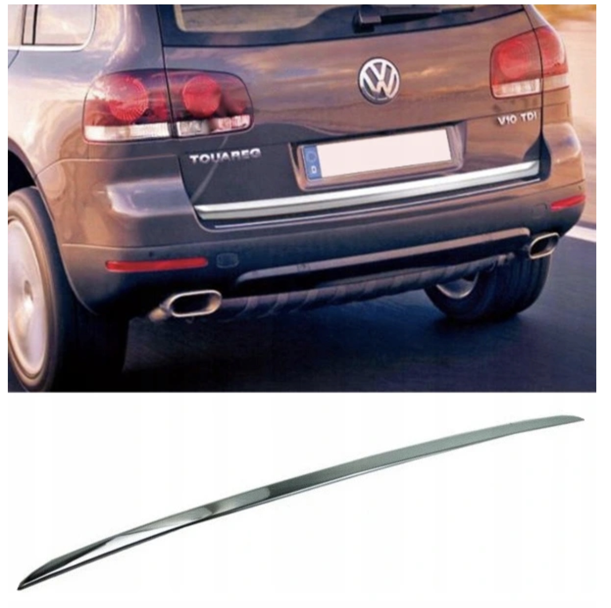 Embellecedor cromado para el portón trasero del VW Touareg: seguridad y estilo
