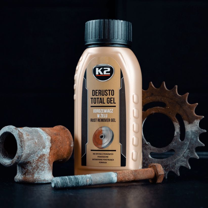 K2 Derusto Total Gel - błyskawicznie usuwa ślady rdzy z metalu