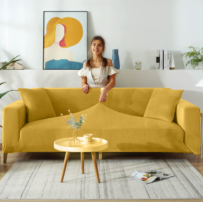 FODERA PER DIVANO, divano posto, VELLUTO MIELE
