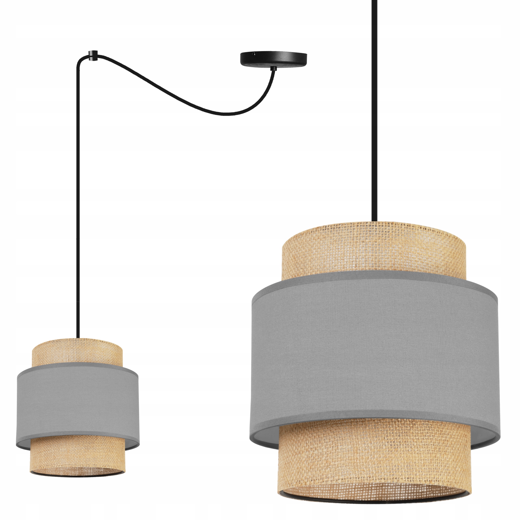 Paralume in rattan boho piccolo, 3 pezzi, paralume in rattan, E27, paralume di carta per lampada da terra, lampada da tavolo, lampade a sospensione, lampade da specchio, paralume a sospensione, 14 x