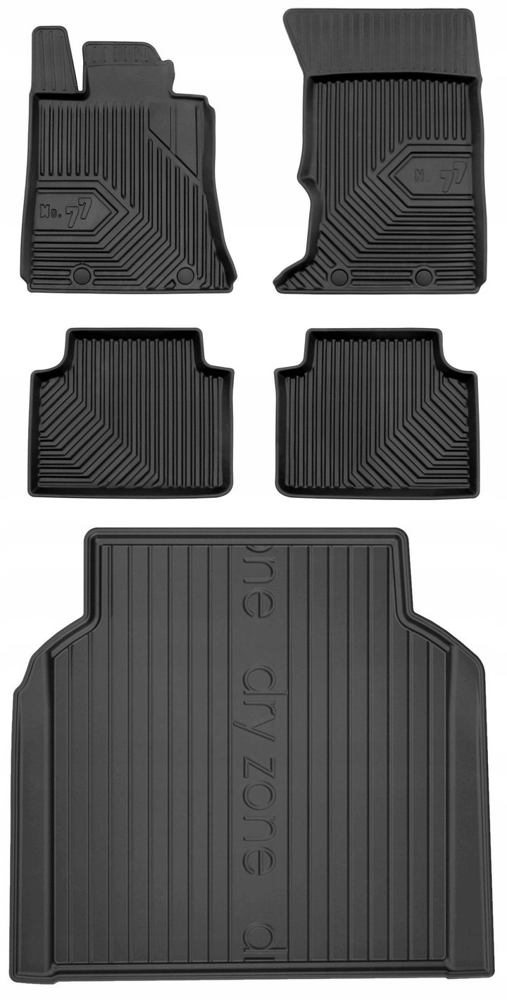 Juego De 4 Alfombrillas De Goma TPE Para Alfa Romeo Giulia 2016 En Adelante | No.77 | Premium Antideslizante