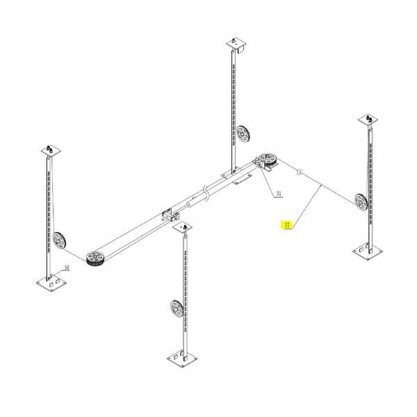 Câble en acier pour le pont élévateur ATH-Heinl 4.45-F – dimensions des éléments