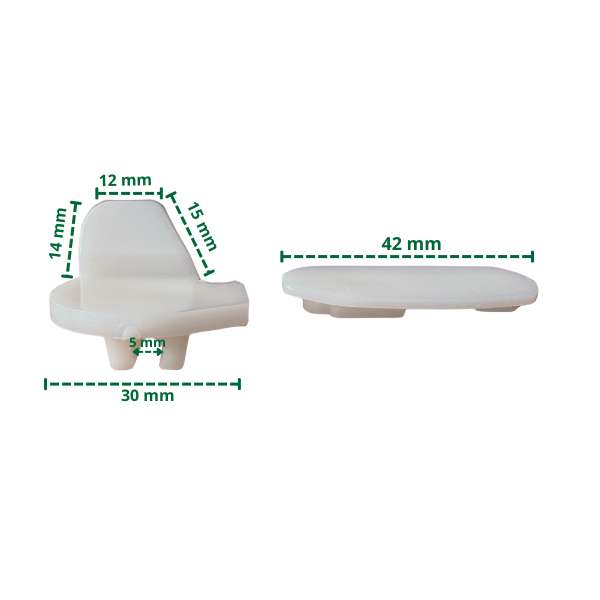Cache-talon en plastique pour pied de montage type AS