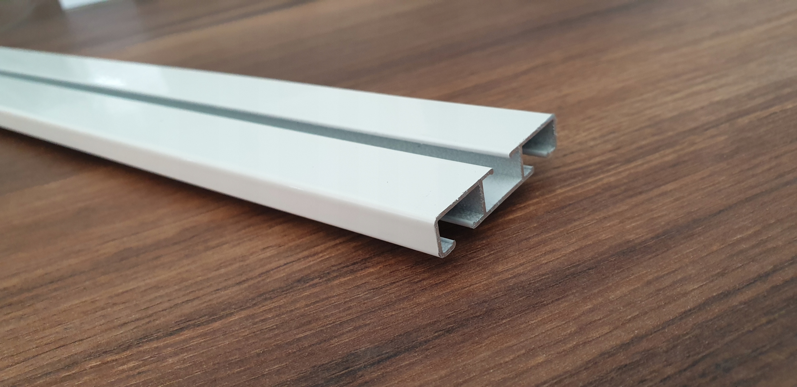 Tringle à rideau simple et double en aluminium Fasttrade, 150 cm, blanche
