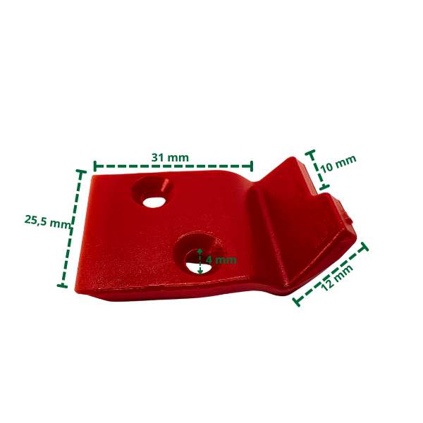 Cache en plastique pour pied de montage de type AB - dimensions