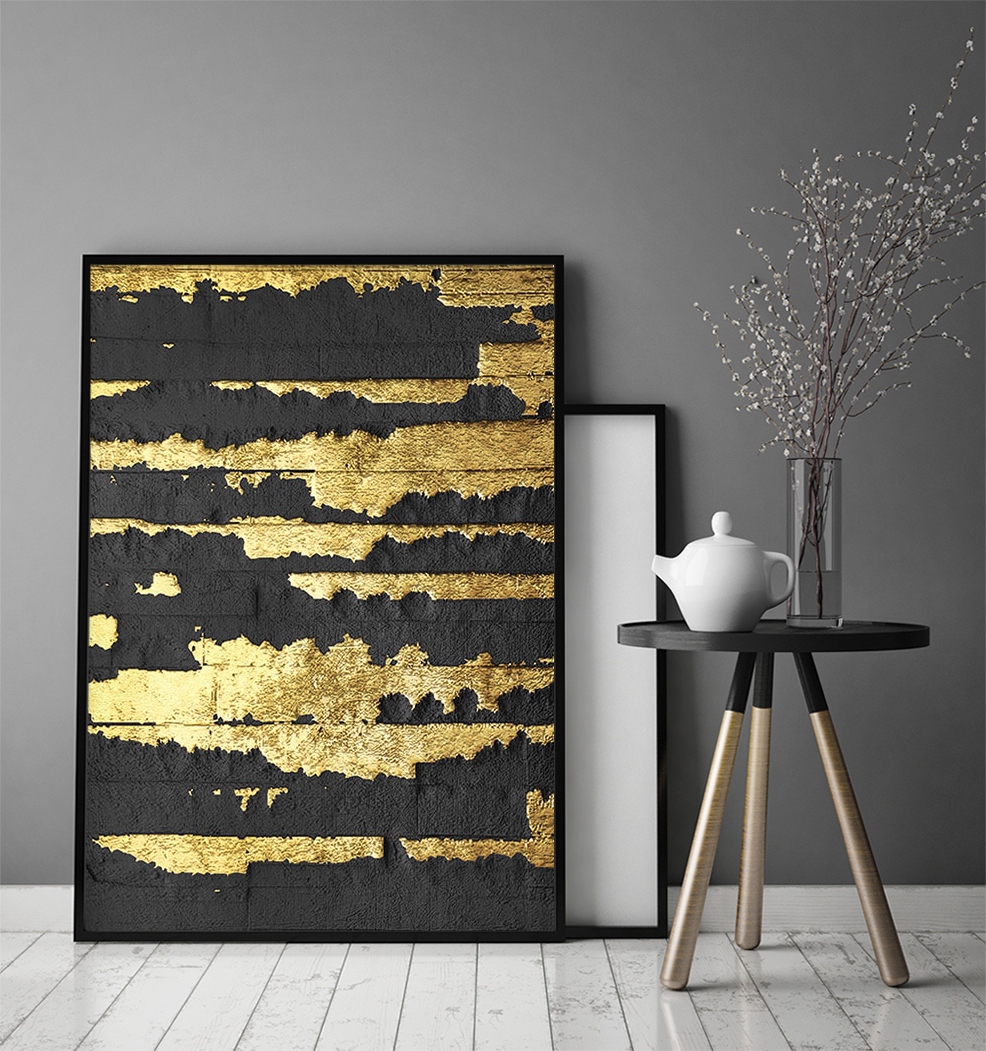 Bildplakat im Rahmen 33x43 cm Gold P1822
