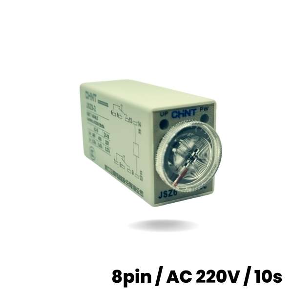 Relais temporisé 8 broches AC 220 V, 10 s