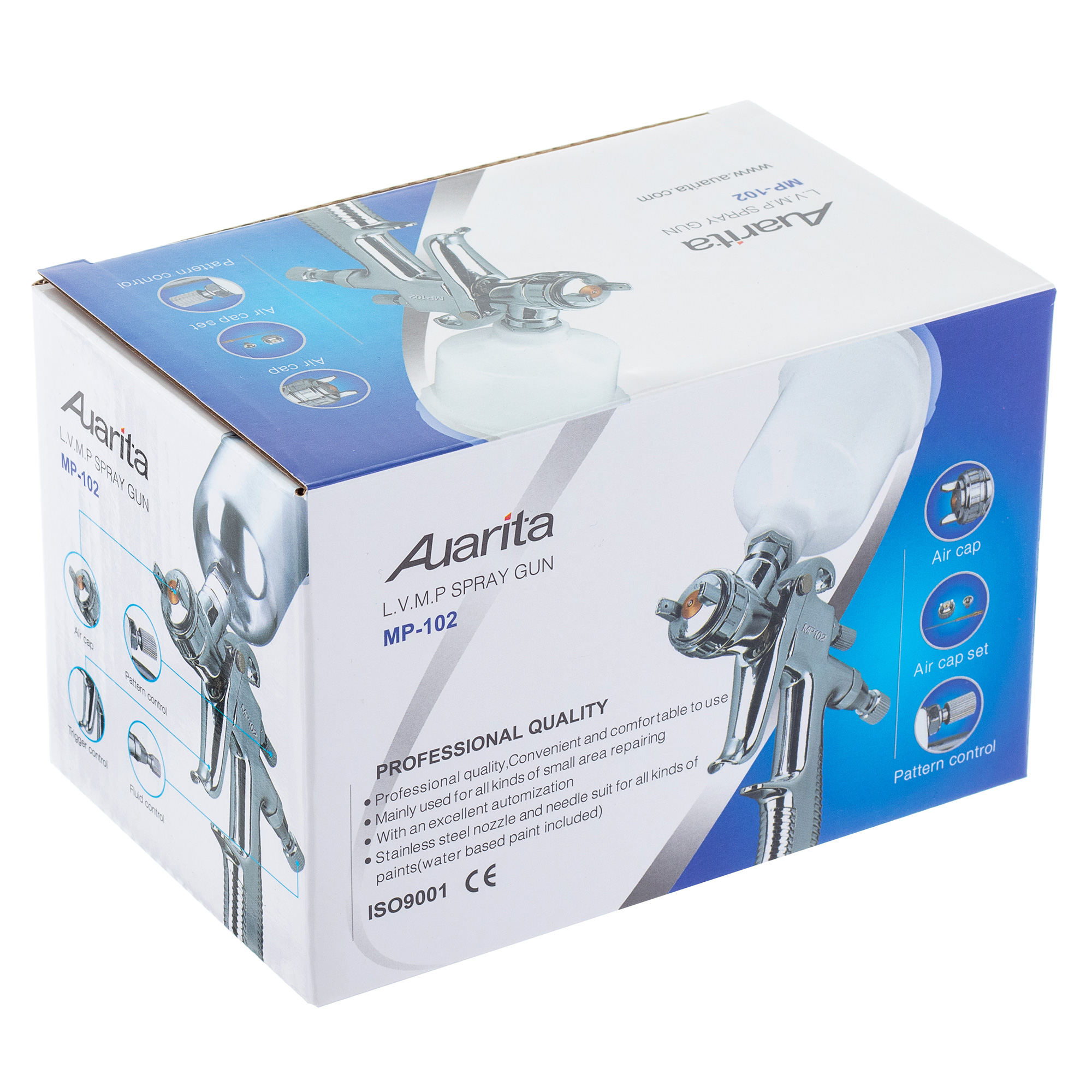 Pistolet à peinture AUARITA buse 1.4 LVLP 898-M2 CORPS TEFLON