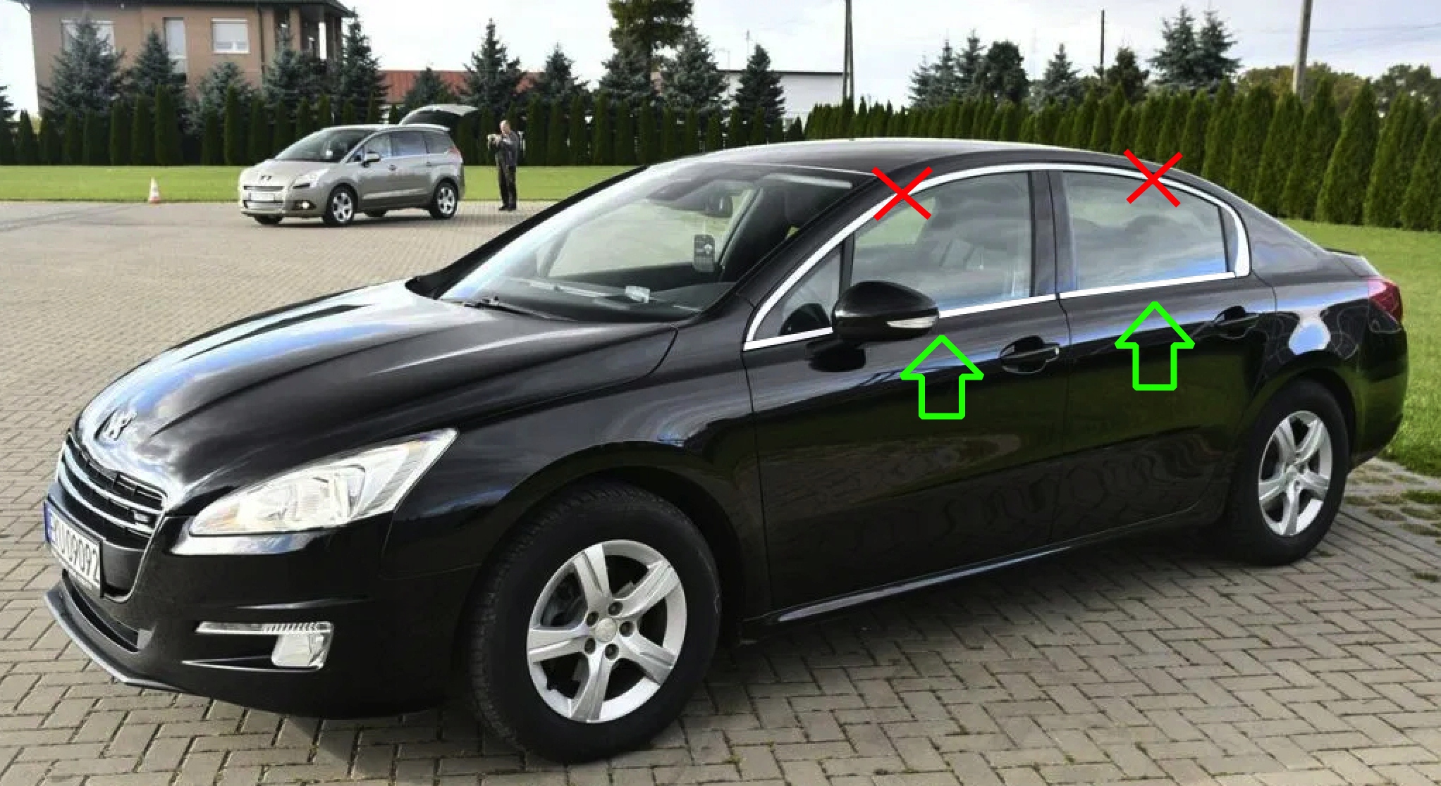 Bande latérale chromée Peugeot 508