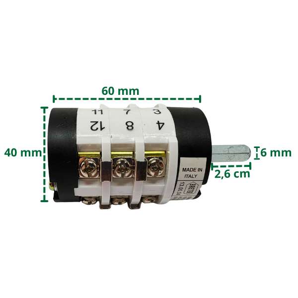 Mini interruptor rotativo EN60947-3 (20A)