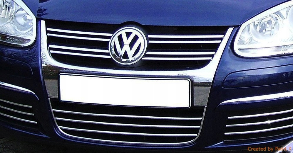 Chromleisten für den VW Golf V Kühlergrill