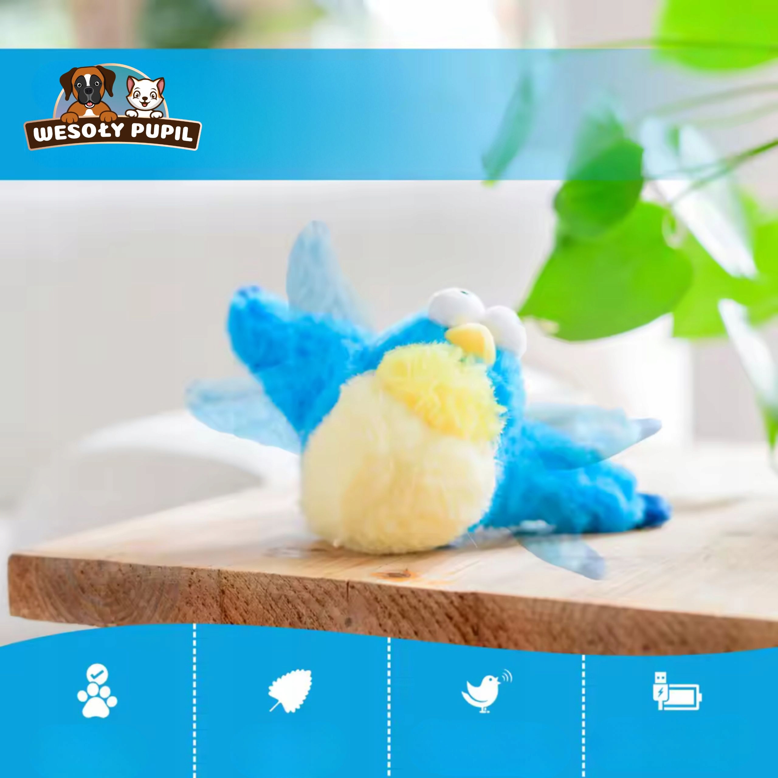Jouet Interactif Oiseau Gazouillant Pour Chat,Accessoires En Peluche
